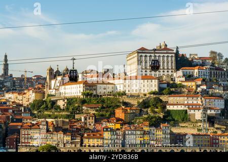 Téléphérique de Gaia, Gaia, Porto, Portugal. Banque D'Images