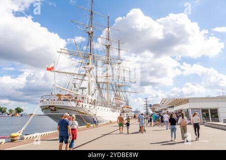 Voilier polonais Dar Pomorza à Gdynia (Pologne) Banque D'Images