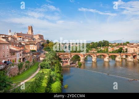 Vue d'Albi, France. Plan horizontal Banque D'Images