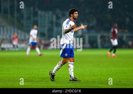 Patrick Cutrone lors du match de Serie A entre le Torino FC et le Como 1907 le 25 octobre 2024 au stade olympique Grande Torino de Turin, Italie. Banque D'Images