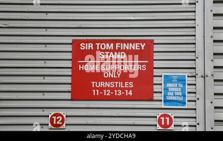 Le stand Sir Tom Finney au Preston North End Football Club, Deepdale, Preston, Lancashire, Royaume-Uni, Europe. Banque D'Images