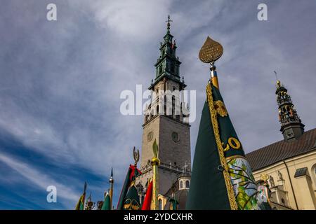 Monastère dédié à la Bienheureuse Vierge Marie à Częstochowa, image de notre-Dame de Czestochowa en automne Banque D'Images