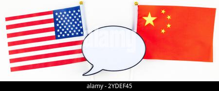 Concept de guerre commerciale entre les Etats-Unis et la Chine Banque D'Images