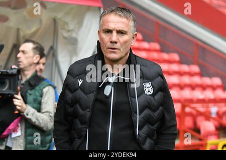 Londres, Angleterre. 26 octobre 2024. Le manager de Wrexham Phil Parkinson avant le Sky Bet EFL League One match entre Charlton Athletic et Wrexham AFC à The Valley, Londres. Kyle Andrews/Alamy Live News Banque D'Images