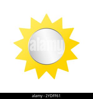 Icône miroir. Isolé sur fond blanc. Illustration de Vecteur