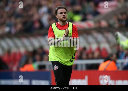 Aaron Connolly de Sunderland lors du match de championnat Sky Bet entre Sunderland et Oxford United au Stadium of Light, Sunderland le samedi 26 octobre 2024. (Photo : Michael Driver | mi News) crédit : MI News & Sport /Alamy Live News Banque D'Images