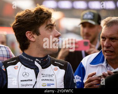 Mexico, Vereinigte Staaten. 25 octobre 2024. Franco Colapinto (Williams Racing, Argentinien, #43), MEX, formel 1 Weltmeisterschaft, grand Prix von Mexiko City, Autodromo Hermanos Rodriguez, Freies Training, 25.10.2024 Foto : Eibner-Pressefoto/Michael Memmler crédit : dpa/Alamy Live News Banque D'Images