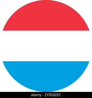 Drapeau du cercle du Luxembourg, drapeau du cercle du Luxembourg, images vectorielles Illustration de Vecteur