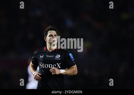 LONDRES, Royaume-Uni - 26 octobre 2024 : Alex Goode des Saracens lors du premier match entre les Saracens et les Leicester Tigers au StoneX Stadium (crédit : Craig Mercer/ Alamy Live News) Banque D'Images