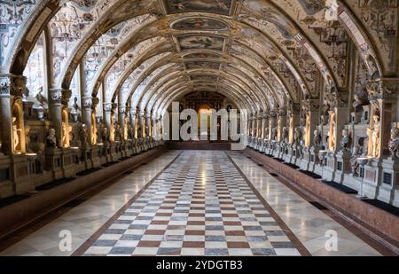 L'Antiquarium Renaissance de la Residenz, Munich, Allemagne Banque D'Images