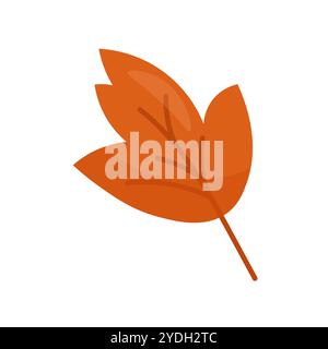Feuille d'automne orange sur fond blanc. Illustration vectorielle Illustration de Vecteur