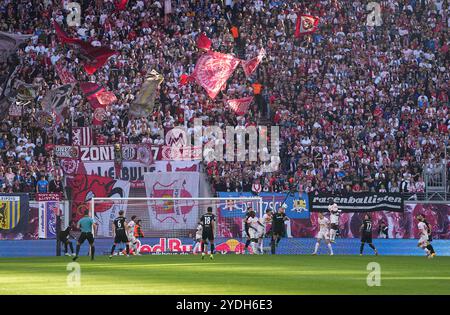 Leipzig, Allemagne. 26 octobre 2024. Fans de Leipzig pendant le 1. Bundesliga match 8 entre RB Leipzig - Freiburg au Red Bull Arena, Leipzig, Allemagne. Crédit : Ulrik Pedersen/Alamy Banque D'Images