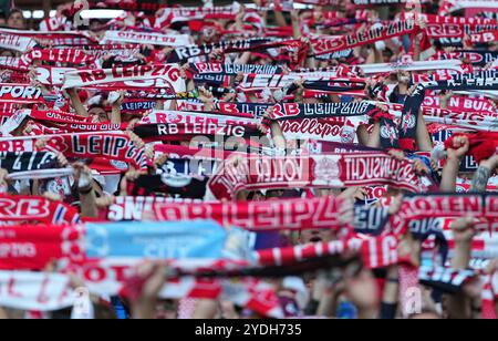 Leipzig, Allemagne. 26 octobre 2024. Fans de Leipzig pendant le 1. Bundesliga match 8 entre RB Leipzig - Freiburg au Red Bull Arena, Leipzig, Allemagne. Crédit : Ulrik Pedersen/Alamy Banque D'Images