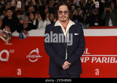 Roma, Italie. 26 octobre 2024. Foto : Stefano Colarieti /LaPresseRoma, 26/10/2024 Auditorium Parco della Musica RoFF19 Festa del Cinema di Roma 19Red Carpet per il film : mod&#xec;- ThreeDays on the Wing of Madnessnella foto : Johnny Depp photo : Stefano Colarieti /LaPresseRome, 26/10/2024 Auditorium Parco della RoFF19 Rome film Fest 19 Rome film Fest 19 Red Carpet for the Wing photo : Johnny Depp : Johnny Depn : News : Johnny Depp Banque D'Images