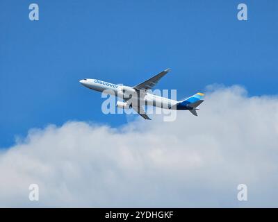 Francfort, Hesse, Allemagne - 13 août 2024 : Découvrez Airbus A330-343 d-AIKA FRA Frankfurt Airport Banque D'Images