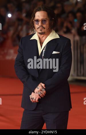 Roma, Latium. 26 octobre 2024. Johnny Depp assiste au MoDiC Three Days on the Wing of Madness Red Carpet lors du 19e Festival du film de Rome à l'Auditorium Parco Della Musica le 26 octobre 2024 à Rome, Italie crédit : massimo insabato/Alamy Live News Banque D'Images