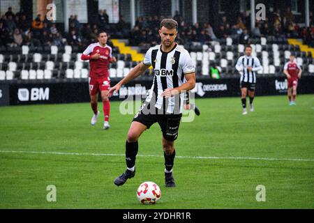 Irún, Espagne. 26 octobre 2024. Real Unión joueur lors du match contre Gimástica de Tarragona de la première RFEF au stade Gal. Crédit : Rubén Gil/Alamy Live News. Banque D'Images