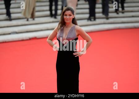 Rome, Italie. 26 octobre 2024. Laetitia Castà assiste au tapis rouge du film ' Conclave ' au Rome film Fest 2024 à l'Auditorium Parco della Musica. Crédit : SOPA images Limited/Alamy Live News Banque D'Images