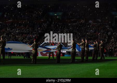 Londres, Angleterre 25. Oktober 2024 : Testspiel Fußball-Frauen-Nationalmannschaft - 2024 - England vs. Deutschland Im Bild : Symbolbild Choreographie vor dem Freundschaftsspiel der Frauen England gegen Deutschland Banque D'Images