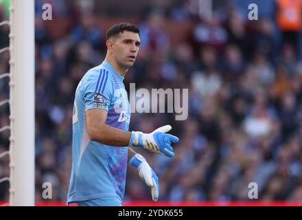 Birmingham, Royaume-Uni. 26 octobre 2024. Emiliano Martinez (AV) au match Aston Villa contre AFC Bournemouth EPL, à Villa Park, Birmingham, Royaume-Uni le 26 octobre 2024. Crédit : Paul Marriott/Alamy Live News Banque D'Images