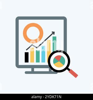 Image d'art vectorielle d'icône d'analyse commerciale. Illustration de Vecteur