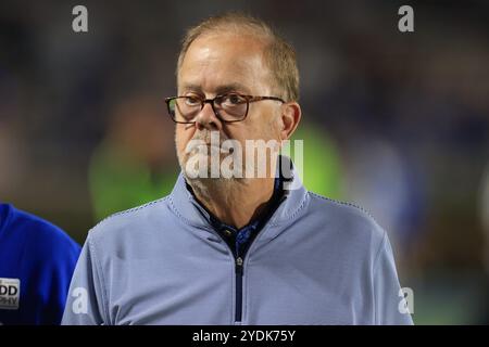 26 octobre 2024 : David Cutcliffe, ancien entraîneur-chef des Duke Blue Devils, sur la ligne de touche lors du match de football de la NCAA entre les Mustangs SMU et les du Banque D'Images