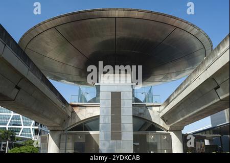 24.05.2019, Singapour, République de Singapour, Asie, vue extérieure de la station de métro léger Expo MRT. La station a été conçue par l'architecte britannique si Banque D'Images