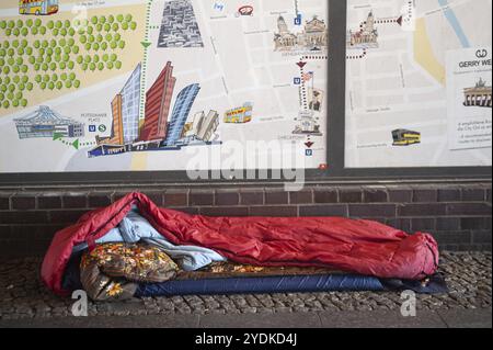 25.06.2019, Berlin, Allemagne, Europe, refuge pour sans-abri à la gare Friedrichsstrasse à Berlin-Mitte, Europe Banque D'Images