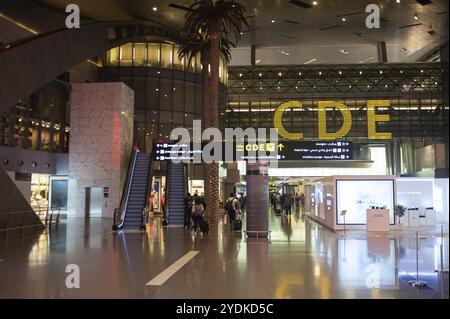 27.06.2019, Doha, Qatar, vue intérieure du nouvel aéroport international Hamad, Asie Banque D'Images