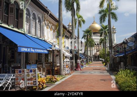 05.05.2020, Singapour, République de Singapour, Asie, vue extérieure de la Mosquée du Sultan (Masjid Sultan) dans le quartier musulman (Kampong Glam) avec Close Banque D'Images