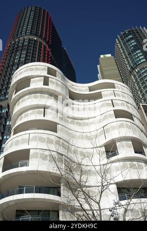 16 Sep 2018, Sydney, Nouvelle-Galles du Sud, Australie, vue des bâtiments résidentiels modernes de la résidence Anadara, des tours de bureaux et des restaurants le long de la Banque D'Images