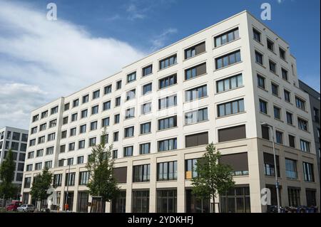 09.06.2019, Berlin, Allemagne, Europe, Nouveau bâtiment résidentiel et commercial le long de Heidestrasse en EuropaCity à Berlin-Moabit, Europe Banque D'Images