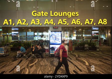 19 novembre 2019, Singapour, République de Singapour, Asie, passagers du terminal 3 de l'aéroport international de Changi, Asie Banque D'Images