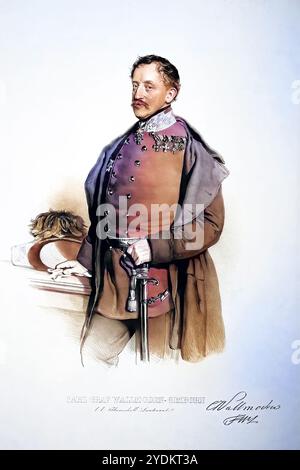 Karl August Ludwig Graf von Wallmoden-Gimborn, 1792-1883, k.u.k. geheimer Rat, General der Kavallerie, Historisch, Digital restaurierte Reproduktion von einer Vorlage aus dem 19. Jahrhundert, date du dossier non précisée Banque D'Images