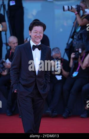 Tadanobu Asano assiste au tapis rouge "Broken Rage" lors du 81ème Festival International du film de Venise au Palazzo del Cinema à Venise le 6 septembre 2024. Banque D'Images
