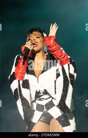 Atlanta, États-Unis. 26 octobre 2024. Fantasia Peforms lors du ONE Musicfest qui a eu lieu à Central Park à Atlanta, Géorgie le 26 octobre 2024. (Photo de Jay Wiggins/Sipa USA) crédit : Sipa USA/Alamy Live News Banque D'Images