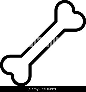 Icône d'os simple. Calcium. Vecteur modifiable. Illustration de Vecteur