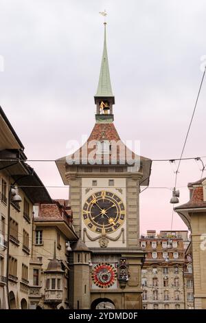 Berne, capitale de la Suisse. Historique Zytglogge dans la vieille ville de Berne. Monument médiéval tour, tour de l'horloge, site du patrimoine mondial de l'UNESCO. Banque D'Images