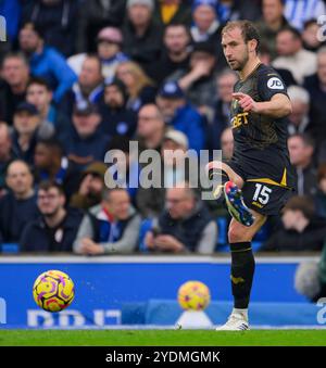 Brighton, Royaume-Uni. 16 octobre 2024. Brighton, Angleterre - octobre 26 : Craig Dawson des Wolverhampton Wanderers lors du match de premier League 2024/25 entre Brighton et Hove Albion contre Wolverhampton Wanderers au stade Amex le 26 octobre 2024 à Brighton, Angleterre. (David Horton/SPP) crédit : SPP Sport Press photo. /Alamy Live News Banque D'Images