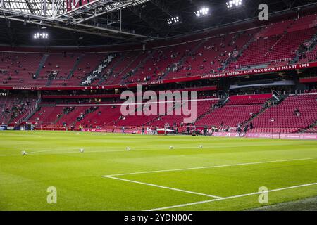 Amsterdam, pays-Bas. 27 octobre 2024. AMSTERDAM, 27-10-2024, Johan Cruijff Arena, saison 2024/2025. Football néerlandais eredivisie. Aperçu du stade. Crédit : Pro Shots/Alamy Live News Banque D'Images