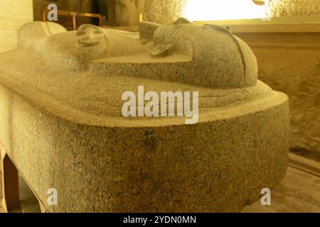 Louxor, Egypte ; 16 janvier 2024 : dévoilez les mystères de l'Egypte ancienne dans le tombeau d'Or du Nil, un magnifique sarcophage abritant les restes de Banque D'Images