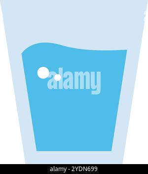 Icône eau et tasse. Vecteur modifiable. Illustration de Vecteur