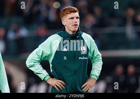 Jordan Majchrzak vu pendant le match de l'UEFA Europa Conference League entre les équipes de Legia Warszawa et Real Betis Balompie au Stadion Miejski Legii War Banque D'Images