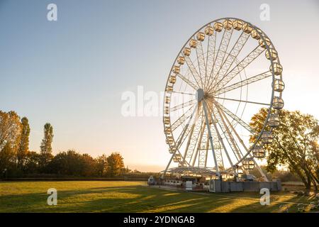 Grande roue à Heringsdorf, Usedom, mer Baltique, Allemagne, foire, fête folklorique, foire, marché de Noël. Été, hiver, printemps, automne Banque D'Images