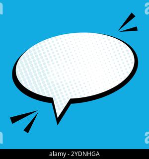 Fond de style pop art rétro avec bulle de discours comique vide illustration vectorielle Illustration de Vecteur