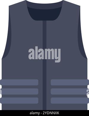 Un simple gilet pare-balles protège quelqu'un de la violence armée Illustration de Vecteur