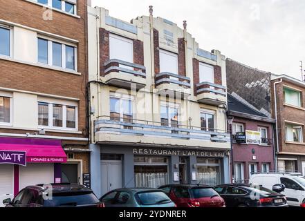 Villa de style Art Nouveau, aujourd'hui Restaurant l'Art de l'eau, Bray-Dunes, hauts de FranceBray-Dunes, hauts de France Banque D'Images