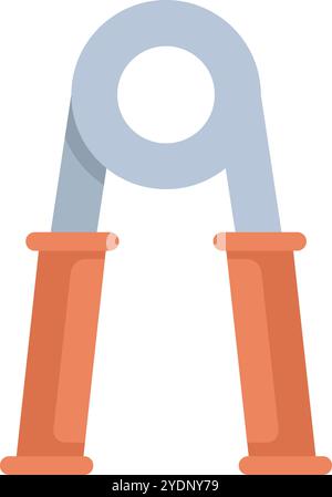 Cette pince à main est un outil utile pour renforcer votre prise en main et travailler vos avant-bras Illustration de Vecteur