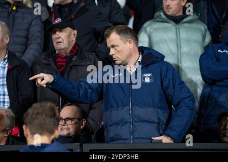 Herning, Danemark. 27 octobre 2024. Le directeur de l'AGF Jacob Nielsen lors du match de super ligue entre le FC Midtjylland et l'AGF à la MCH Arena le dimanche 27 octobre 2024. (Photo : Bo Amstrup/Ritzau Scanpix) crédit : Ritzau/Alamy Live News Banque D'Images