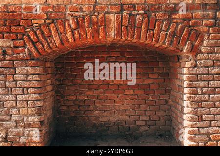 Vieux motif de mur de briques, détail de la forteresse Petrovaradin à Novi Sad Banque D'Images